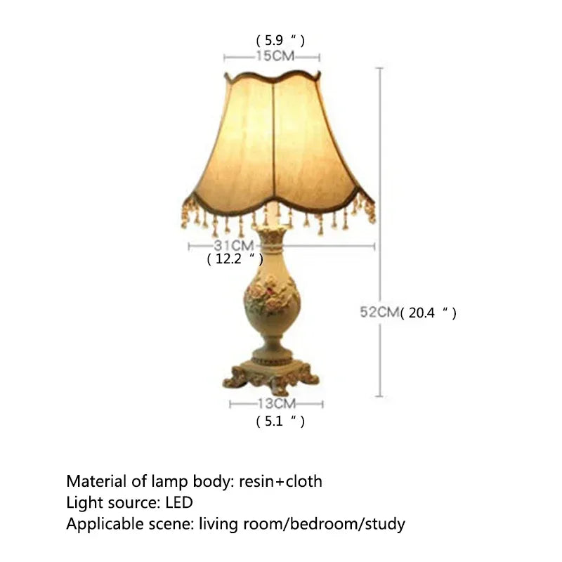Axyaa Nordic LED Desk Lamp Resin Dimming Table Light for Home Bedroom