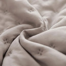 Axyaa Ruffle Pillowcase Set, Quilted Cotton Cover, White, 50*75cm