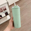 Axyaa Stainless Steel Thermal Tumbler with Straw: 500ml Hot/Cold Cup for Drinks