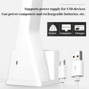 Axyaa LED Desk Lamp with Calendar Temperature Clock Night Light, USB Dimmable Touch