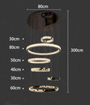 Axyaa Crystal Chandeliers: LED Indoor Ceiling Lamp for Living Room Lighting