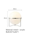 Axyaa White Bubble LED Floor Lamp - Nordic Silver Design