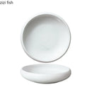 Axyaa 7" Retro Ceramic Ramen Soup Salad Dessert Bowl Plate Set