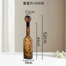 Axyaa Leopard Print Glass Flower Vase - Home Decor Accessory