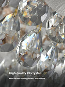Axyaa Crystal Chandelier Pendant Light for Modern Luxury Living Room