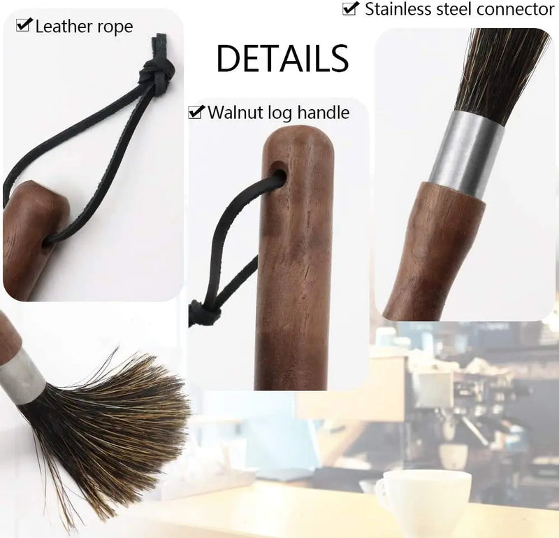 Axya Black Walnut Coffee Machine Cleaning Brush