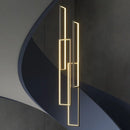 Axyaa Modern LED Ring Stairs Pendant Chandeliers for Living Room and Dining Room
