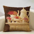 Axyaa Vintage Flower Cushion Cover 45x45cm Square Pillow Case Nostalgic Design