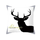 Axyaa Geometric Deer Pattern Cushion Cover for Sofa Decoration and Throw Pillow