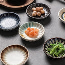 Axyaa Ceramic Flower Sauce Dish Set for Sushi & Molecular Cuisine