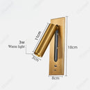 Axyaa LED Wall Light with Switch, 3W Warm Spotlight, USB Charging Port, Bedroom Bedside Lamp
