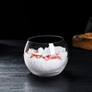 Axyaa 5oz Ball Base Martini Chiller Set with Caviar Server - Elegant and Sophisticated Cocktail Glasses