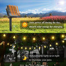 Axyaa Solar Crystal Globe String Lights: Outdoor LED Fairy Garland for Christmas Party Garden Decoration