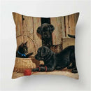 Axyaa Pet Dogs Cartoon Style Pillow Case Home Decor Cushion Sofa Square Pillowcase