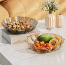 Axyaa Crystal Fruit Tray Set for Elegant Living Room Decor