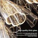 Axyaa Crystal Chandelier: Elegant Glass Pendant Lamp for Modern Living Spaces