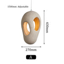 Axyaa Wabi Sabi Beige Porous Pendant Lamp - LED Suspension Chandelier for Home