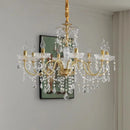 Axyaa Crystal Chandeliers Light for Living & Dining Room Luxe Ambiance
