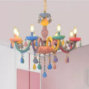 Axyaa Crystal Chandelier: Nordic Princess Room Lighting for Children