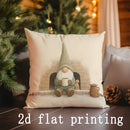 Axyaa Christmas Gnomes & Tree Pillow Cover Set for Sofa, Bedroom, Car