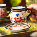 Axyaa Bohemian Tea Set, Vintage Ceramic Mug, 220ml Water Bottle, High-Value Afternoon Tea Home Set