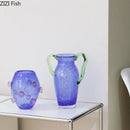 Axyaa Glass Vase Ornament Artistic Flower Vessels - Decorative Hydroponic Flower Arrangement