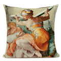Michelangelo Genesis Mural Sofa Pillow Case by Axyaa - Renaissance Art Decoration