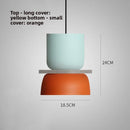 Axyaa Modern Macaron Pendant Light: Colorful Iron LED Hanging Lamp
