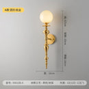 Axyaa Medieval Copper Wall Lamp LED Gold Lustre Vintage Bedroom Living Room