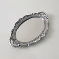 Axyaa Oval Decorative Plate Tray Mirror Jewelry Display Candy Makeup Organizer