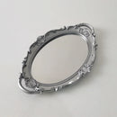 Axyaa Oval Mirror Tray Jewelry Organizer for Makeup and Decor