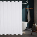 Axyaa Solid Color Fabric Shower Curtain Set with Hook - 72" x 72"