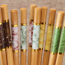 Axyaa Bamboo Celadon Printed Chopsticks Set
