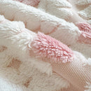 Axyaa Double Layer Geometric Jacquard Fleece Blanket: Thick & Warm Sofa Throw for Autumn/Winter