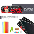 Axyaa Mickey Minnie Pencil Case Pouch - Big Capacity Zipper Bag for Students
