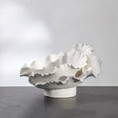 Axyaa Irregular Fold Pattern Ceramic Vase | Wavy Shape Flower Pot & Fruit Dish