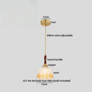 Axyaa White Ceramic Brass LED Pendant Light - Modern Nordic Hanging Lamp