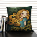 Axyaa Mermaid Linen Cushion Cover for Living Room Sofa Decoration