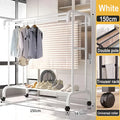 Axyaa Floor-to-Ceiling Coat Rack with Drying Hanger for Bedroom and Balcony