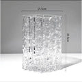 Axyaa Glacial Wrinkle Hydroponics Glass Vase for Modern Home Decor