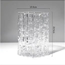 Axyaa Glacial Wrinkle Hydroponics Glass Vase for Modern Home Decor
