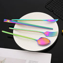 Axyaa 24Pcs Black Gold Cutlery Set Stainless Steel Tableware Luxury Dinnerware