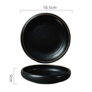 Axyaa 7" Retro Ceramic Ramen Soup Salad Dessert Bowl Plate Set