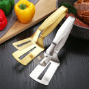 Axyaa Stainless Steel Steak Frying Spatula & Tongs Set for Home Kitchen