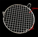 Axya 304 Stainless Steel High Round BBQ Grill Net with Foot, Outdoor Mesh