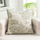 Axyaa Chenille Flower Pillow Cover 45X45 - European Style Decor for Home