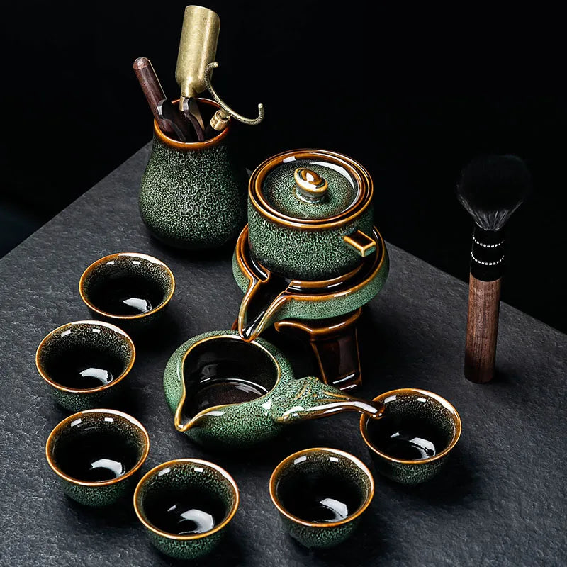 Axya Chinese Tea Set: High-End Kung Fu Porcelain Teapot & Tea Cup Set