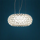 Axyaa Modern Acrylic LED Chandelier in Transparent Gold for Indoor Lighting