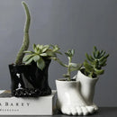 Axyaa Creative Feet Shape Ceramic Vase Home Office Decor Craft