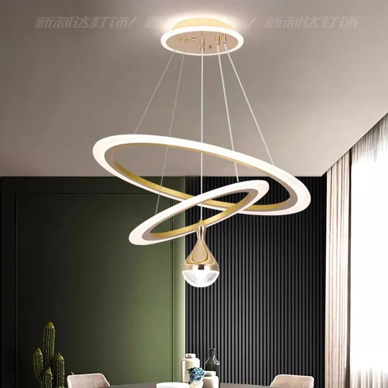 Axyaa Modern LED Chandeliers for Living and Dining Room Lighting